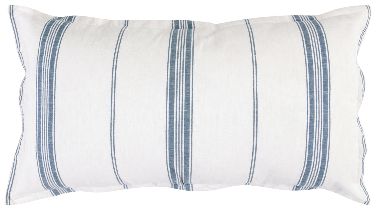 Jayson Blue Stripe Linen Cashmere Duvet Collection - Ornate Home