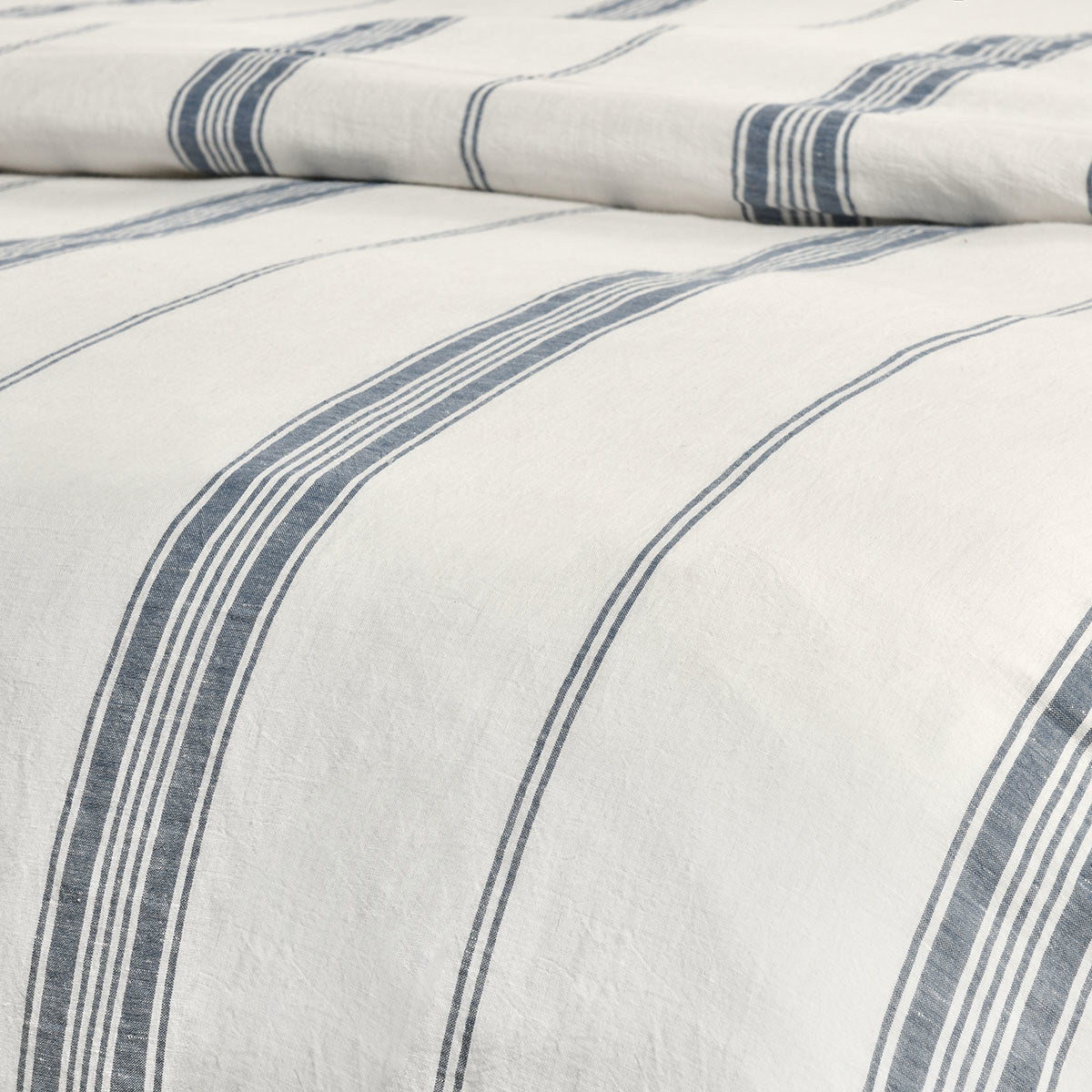 Jayson Blue Stripe Linen Cashmere Duvet Collection - Ornate Home