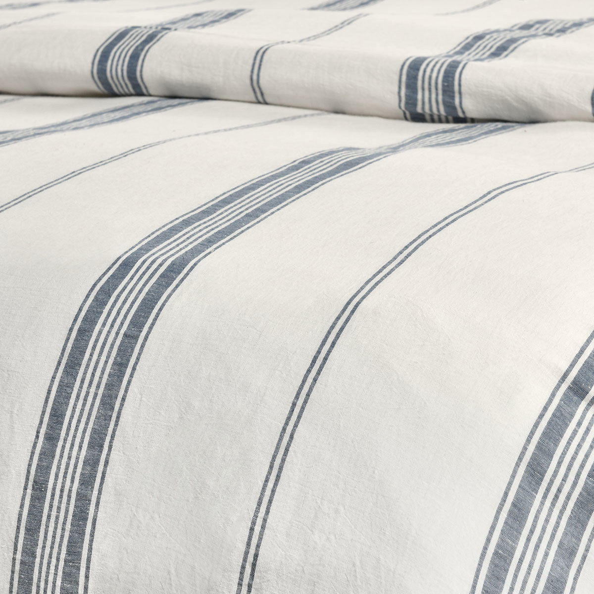 Jayson Blue Stripe Linen Cashmere Duvet Collection - Ornate Home
