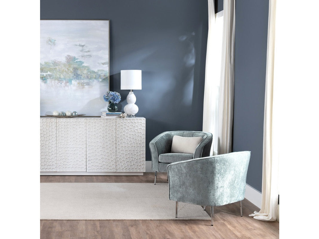 Jefferson Gray/Silver Accent Chair - Ornate Home