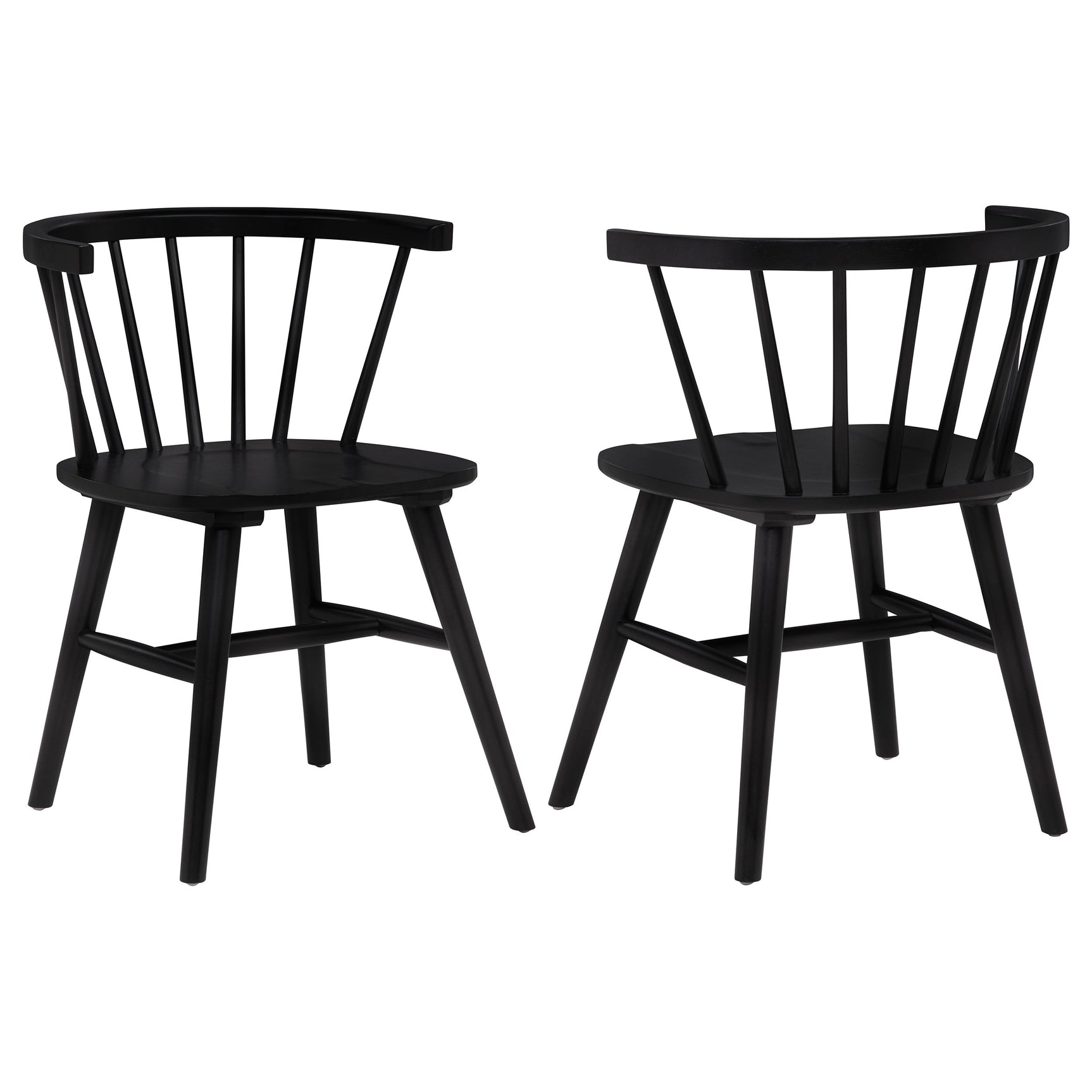 Jeffries Black Windsor Wood Dining Side Chair (Set of 2) - Ornate Home