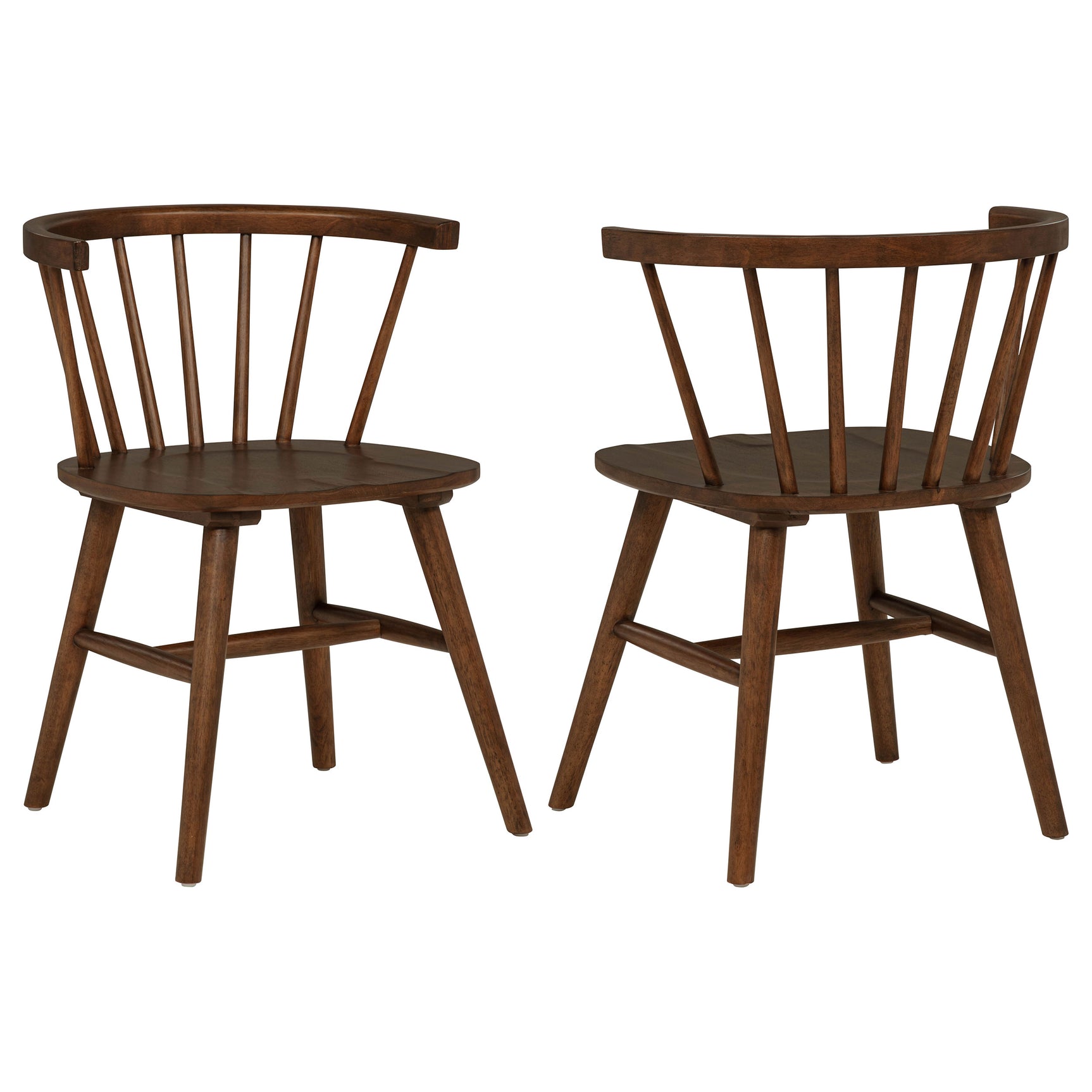 Jeffries Walnut Windsor Wood Dining Side Chair (Set of 2) - Ornate Home
