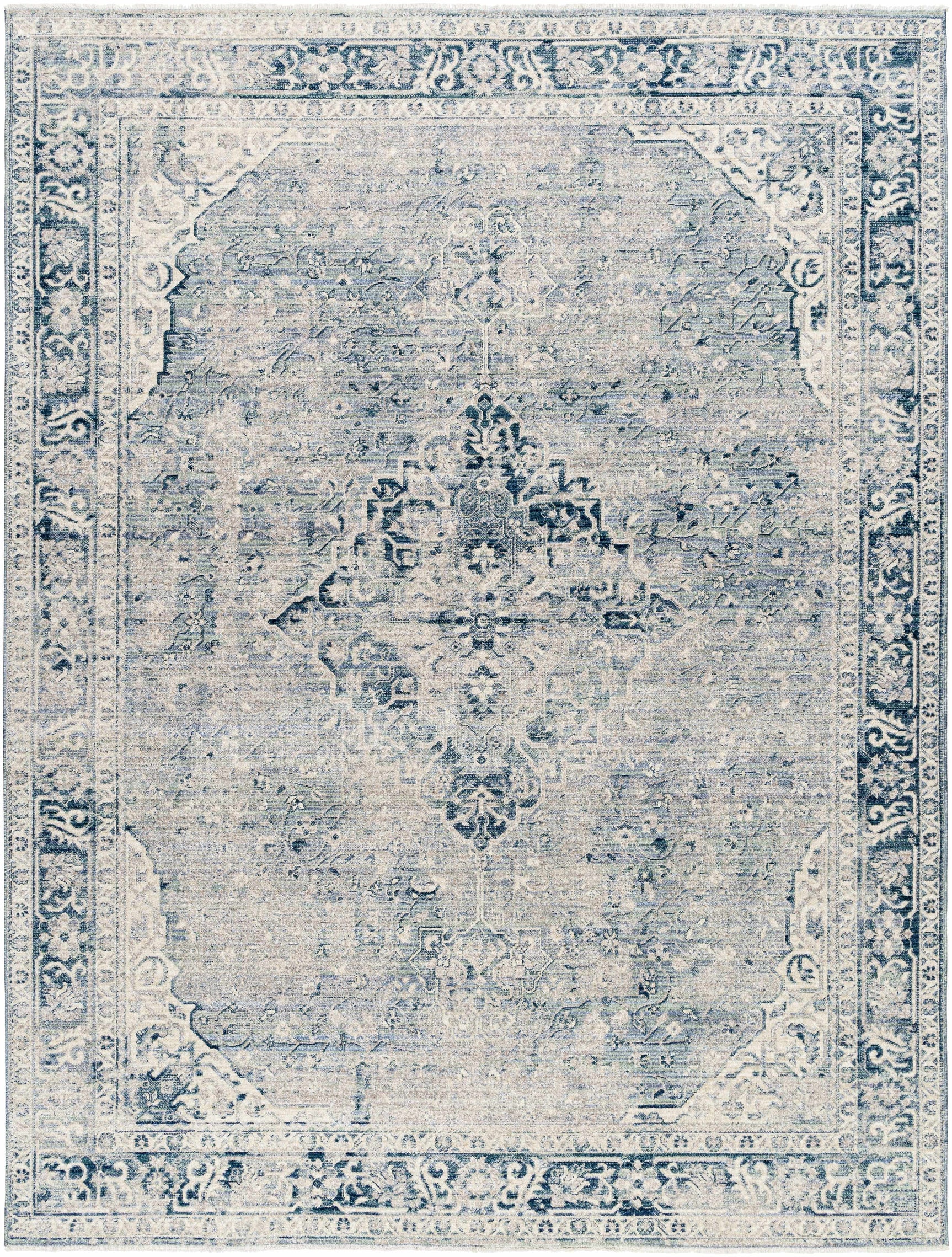 Jemma Blue Medallion Area Rug - Clearance - Ornate Home
