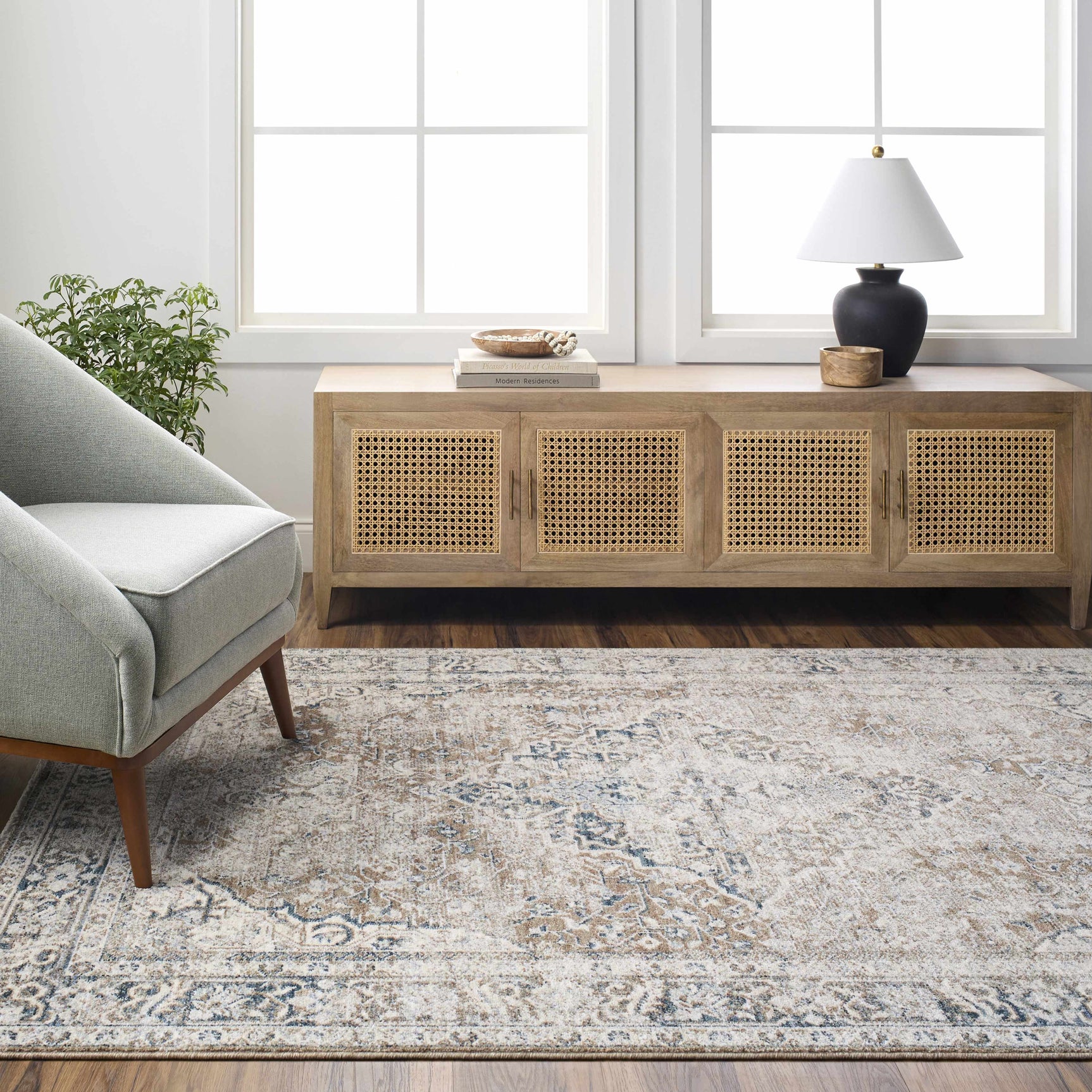 Jemma Brown Medallion Area Rug - Clearance - Ornate Home