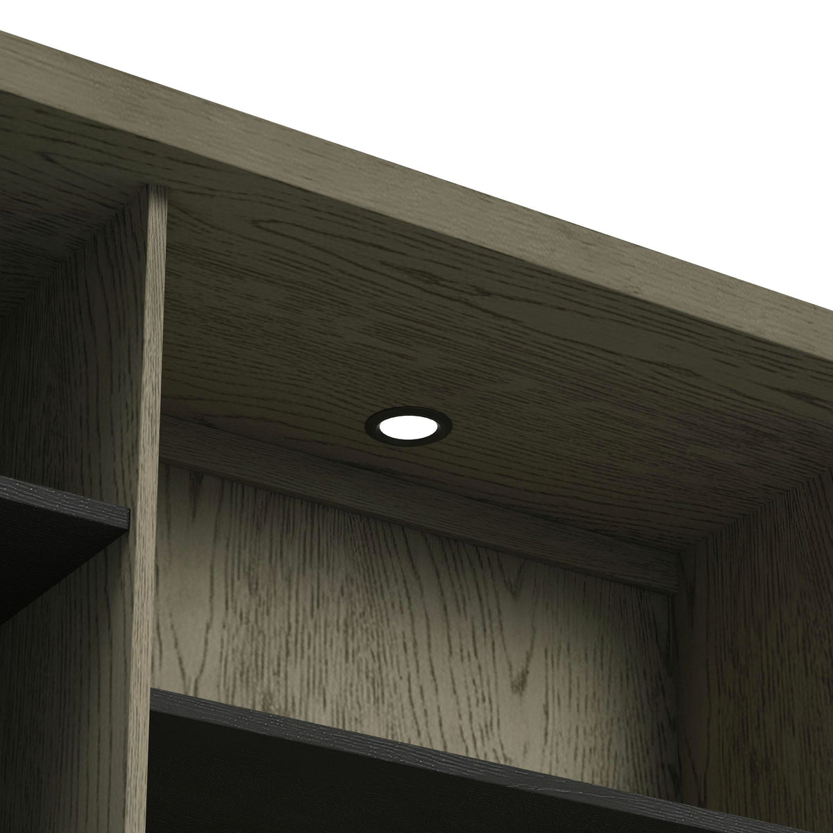 Jemma Grey/Dark Espresso Buffet and Hutch with Light - Ornate Home