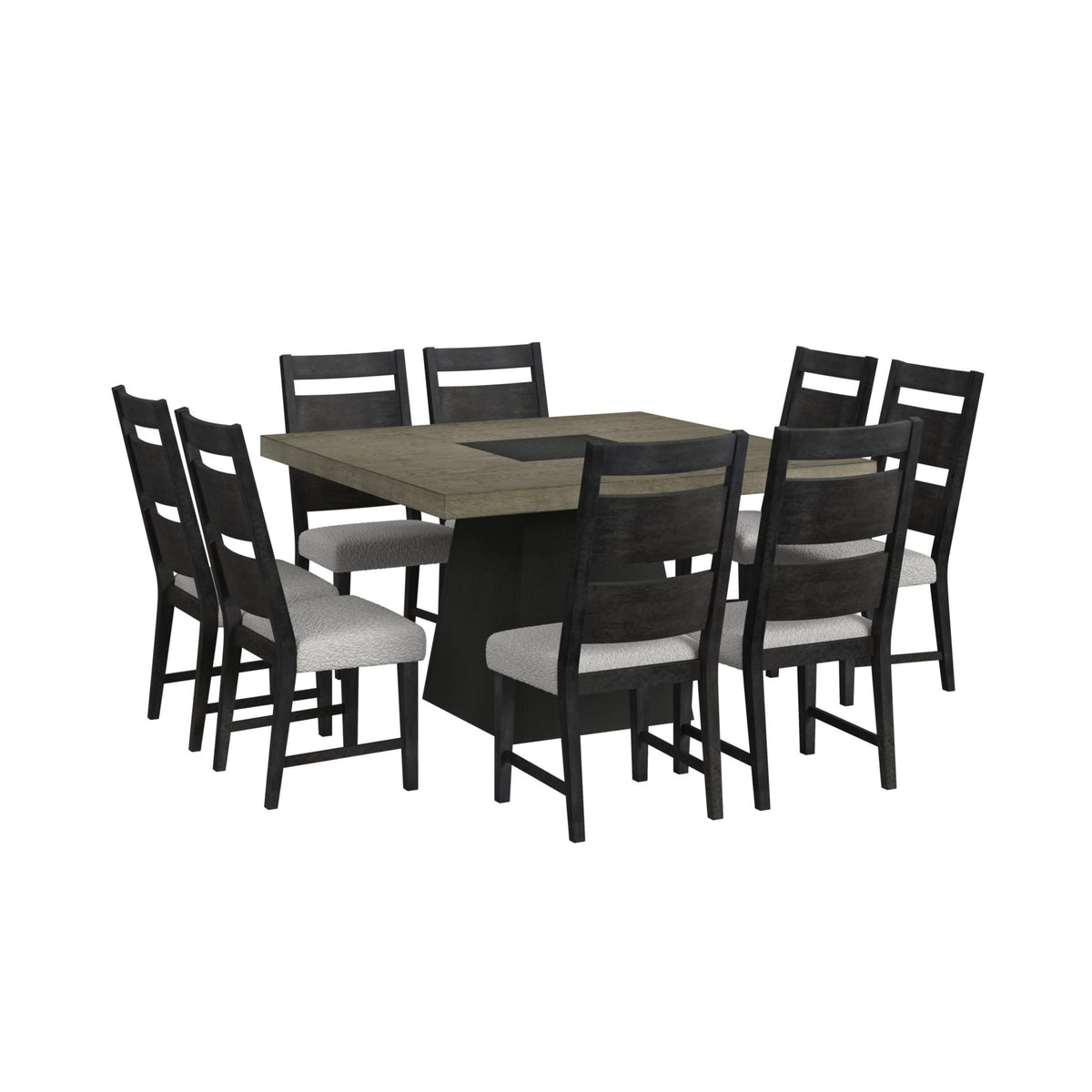 Jemma Grey/Dark Espresso Square Table - Ornate Home