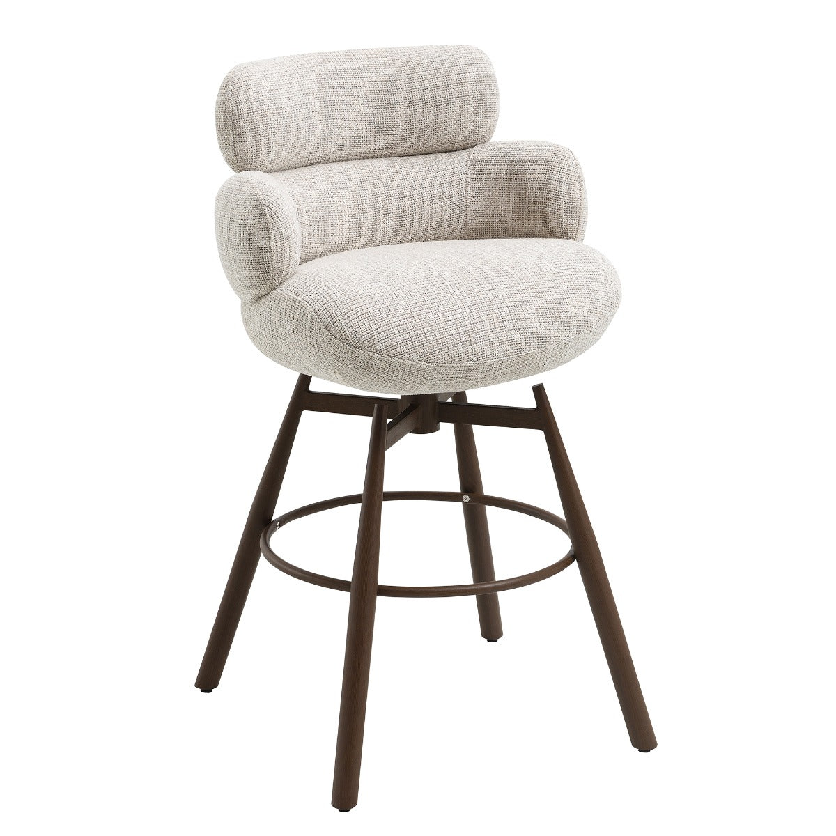Jena Beige Bar Chair W/Swivel - Ornate Home