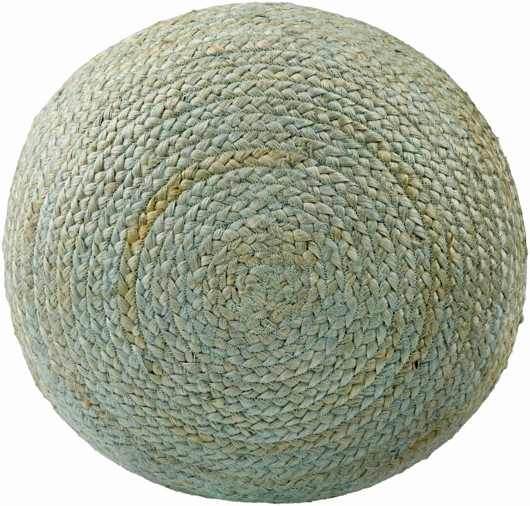 Jenkinjones Knitted Aqua Jute Pouf - Ornate Home