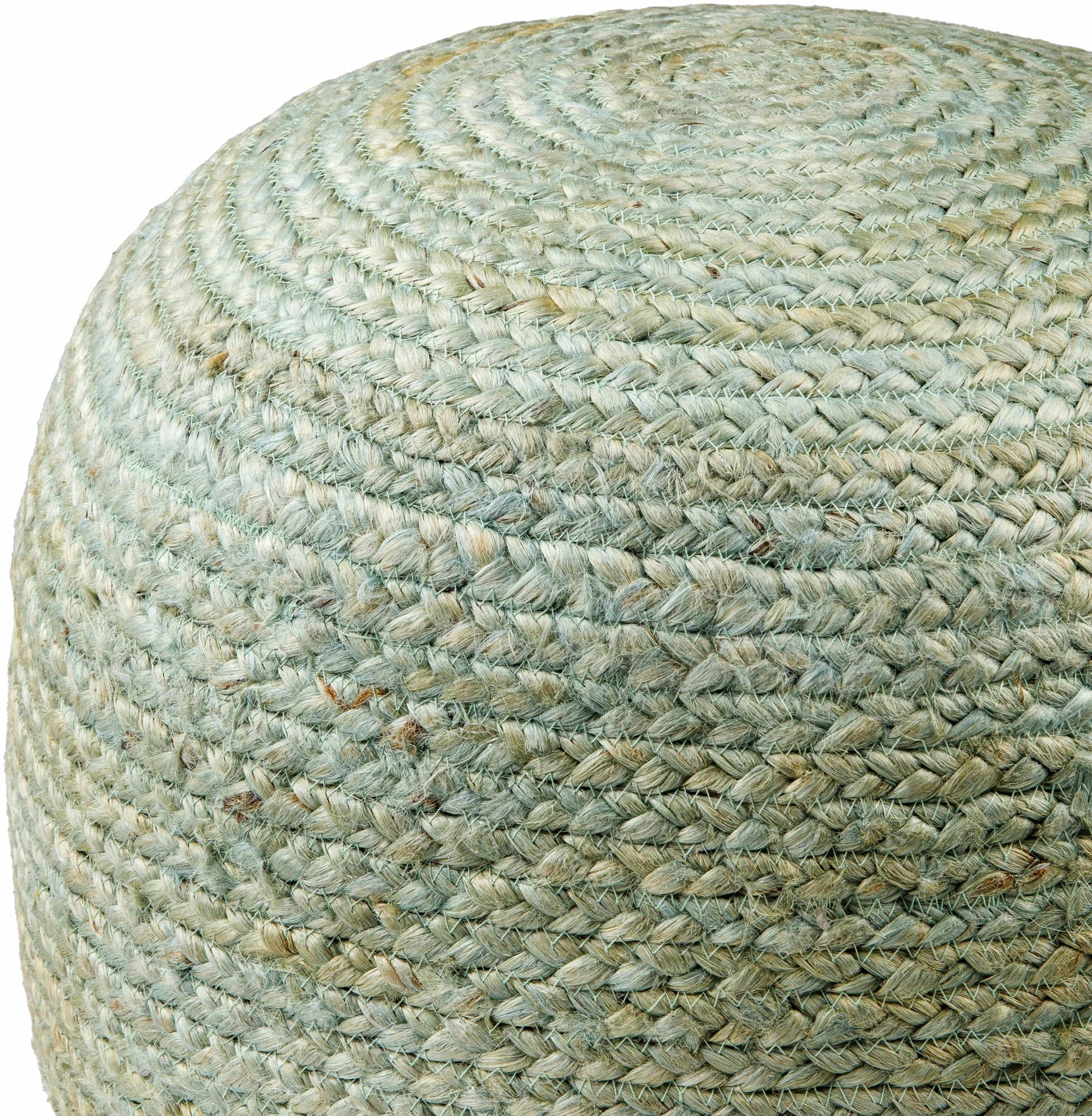 Jenkinjones Knitted Aqua Jute Pouf - Ornate Home