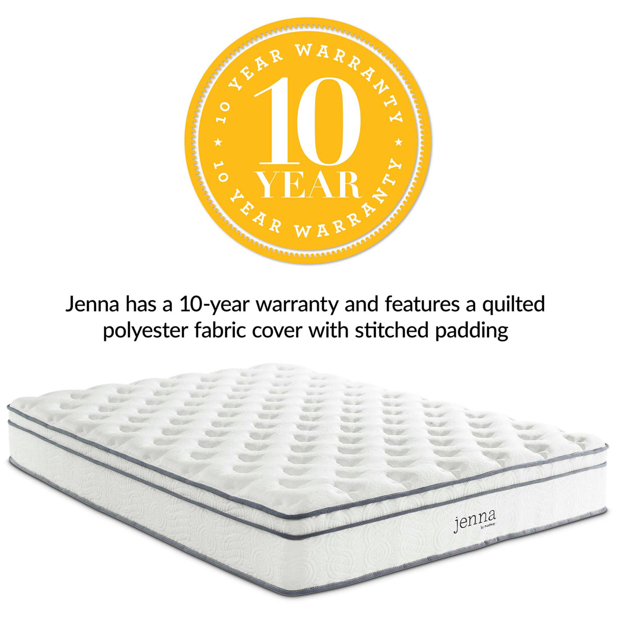 Jenna 10" Innerspring and Foam King Mattress - Ornate Home