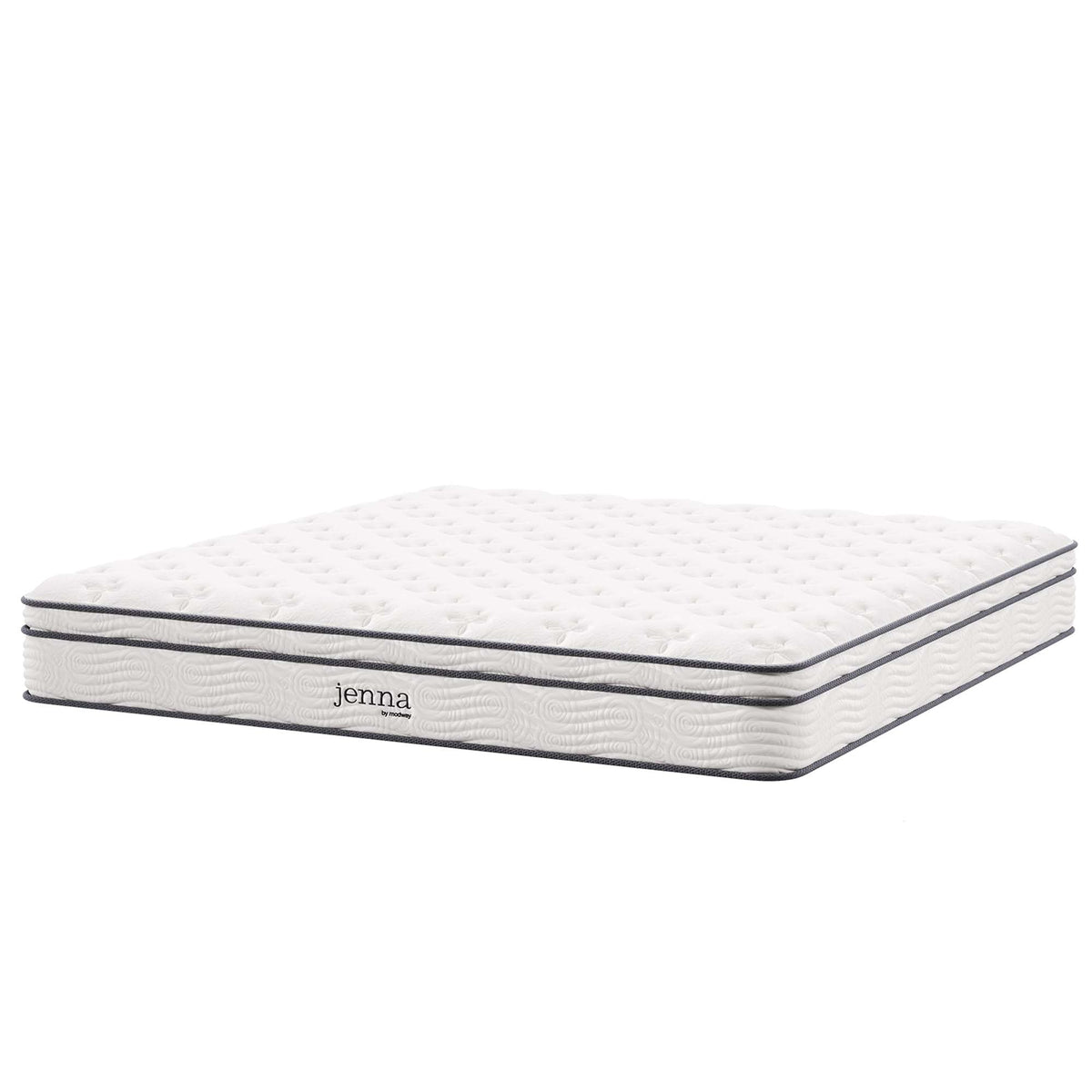 Jenna White 10" Innerspring and Foam California King Mattress - Ornate Home