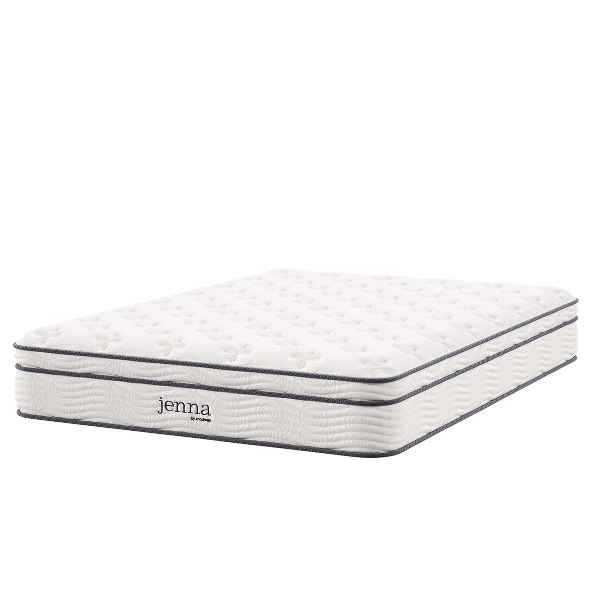 Jenna White 10" Innerspring and Foam Full Mattress - Ornate Home