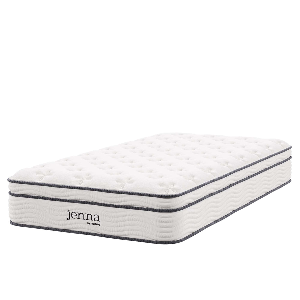 Jenna White 10" Innerspring and Foam Twin XL Mattress - Ornate Home