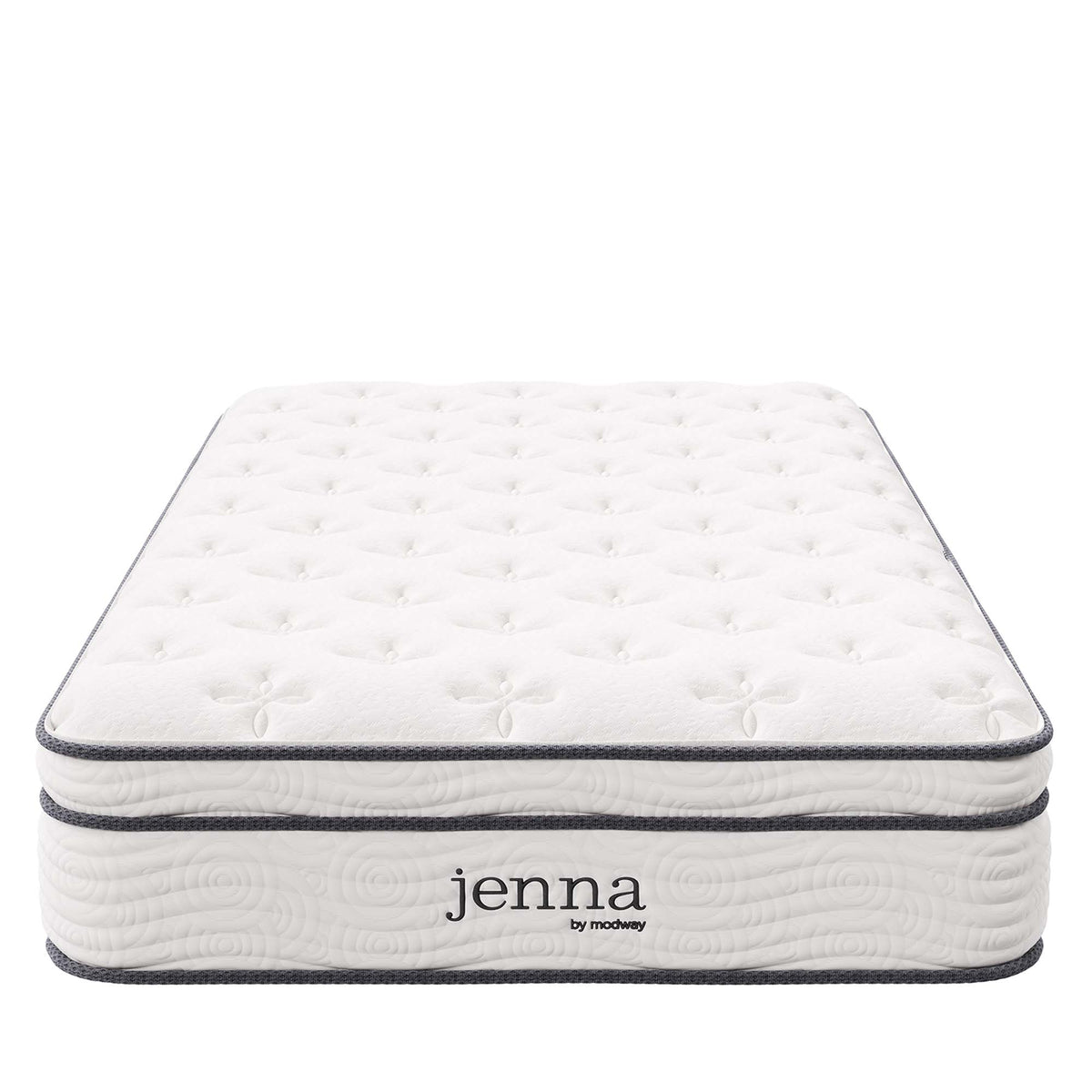 Jenna White 10" Innerspring and Foam Twin XL Mattress - Ornate Home