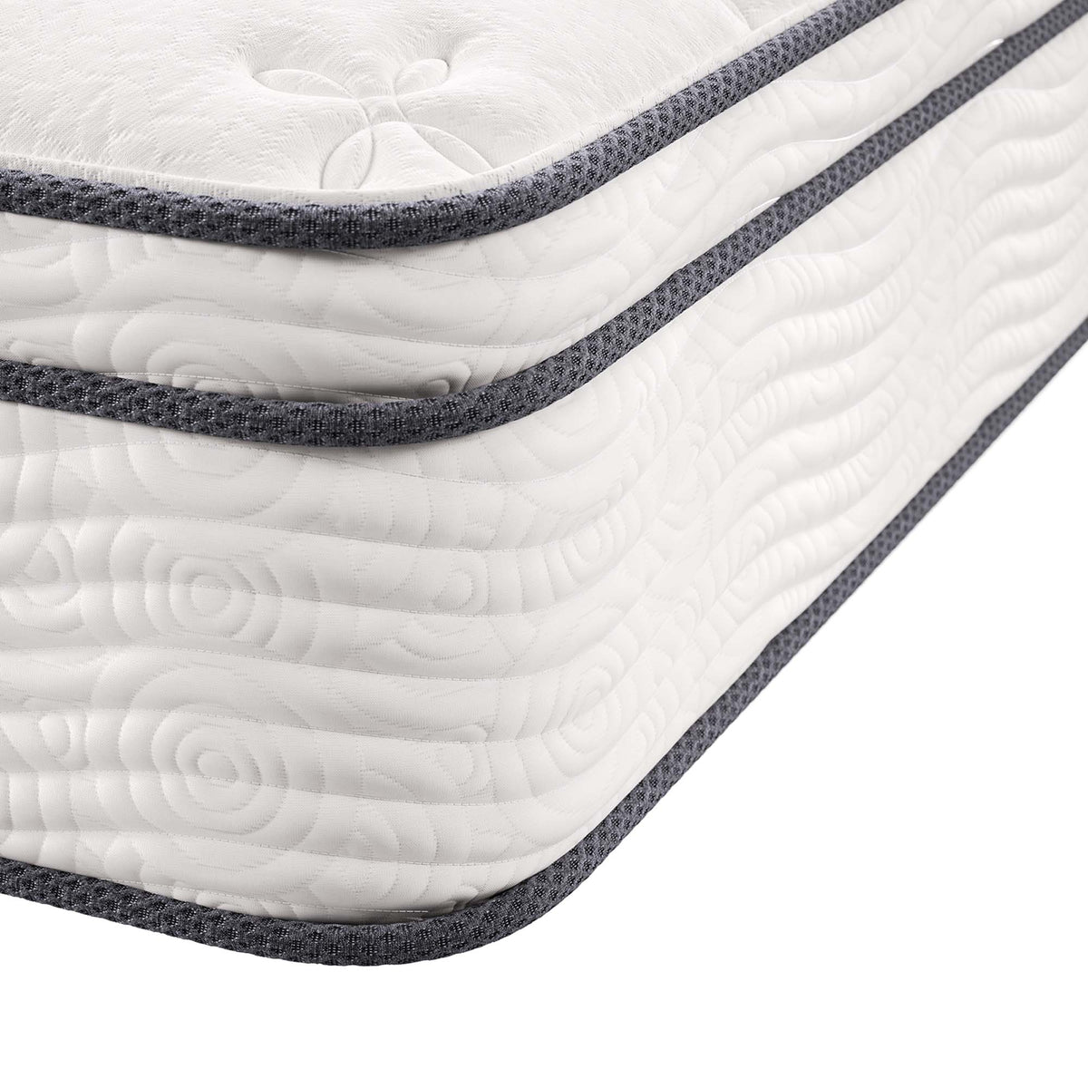Jenna White 12" Innerspring and Foam Full Mattress - Ornate Home