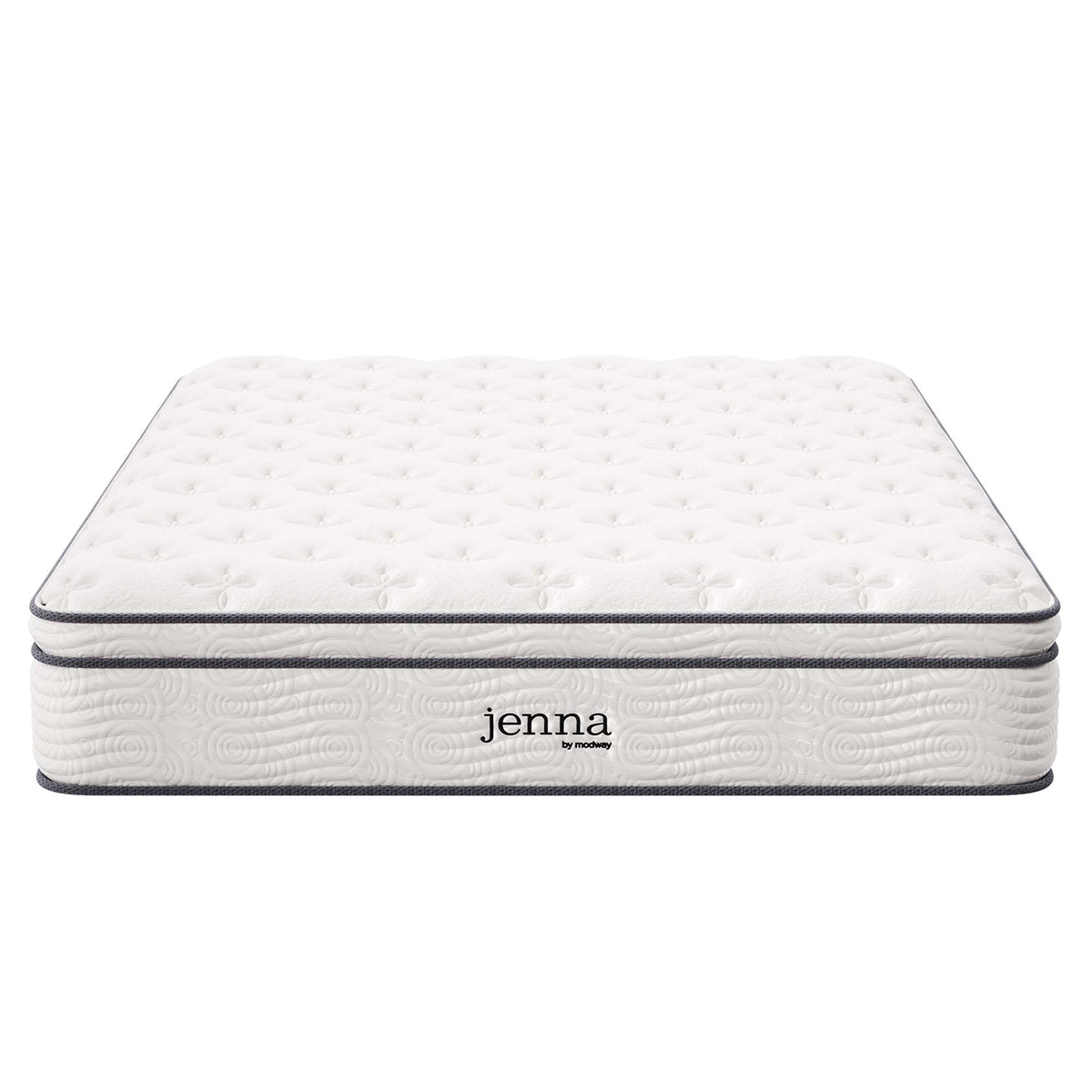 Jenna White 12" Innerspring and Foam Queen Mattress - Ornate Home
