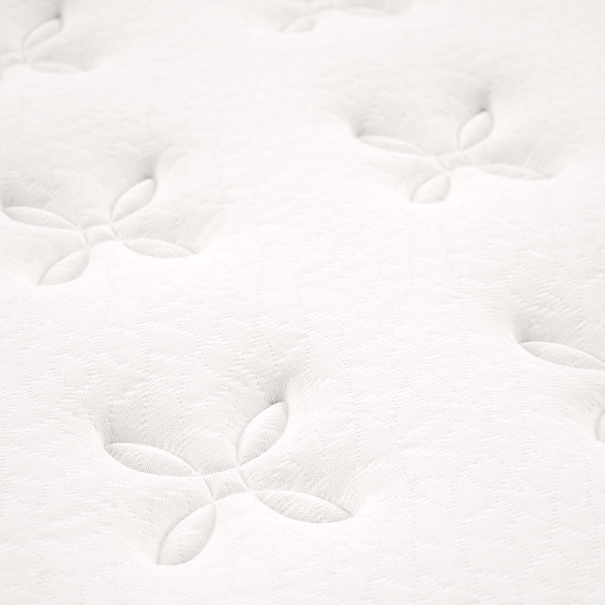 Jenna White 14" Innerspring and Foam California King Mattress - Ornate Home