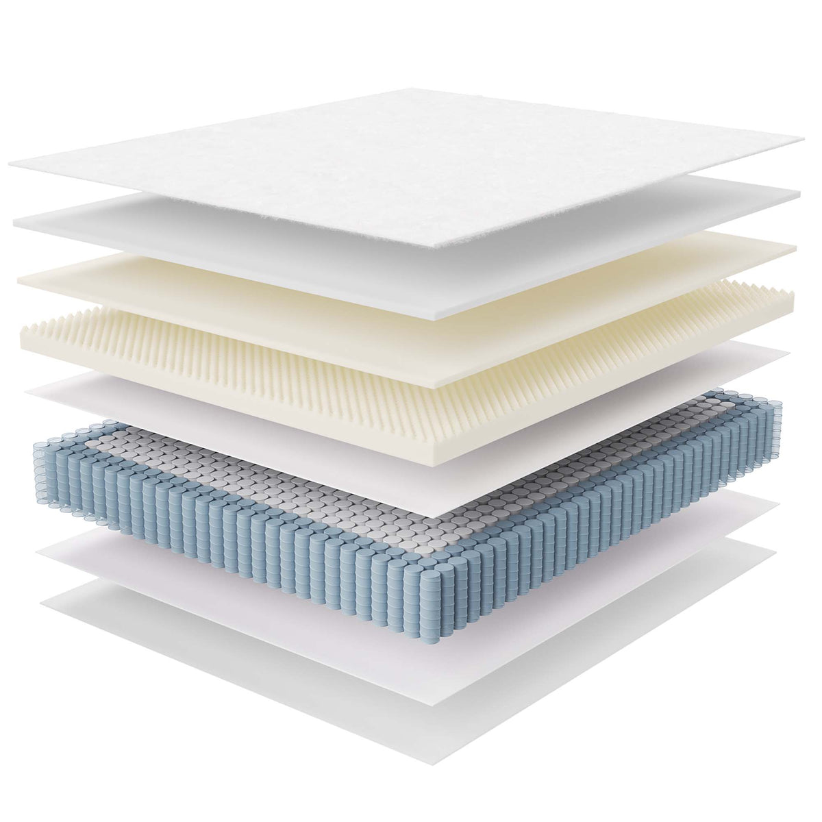 Jenna White 14" Innerspring and Foam California King Mattress - Ornate Home