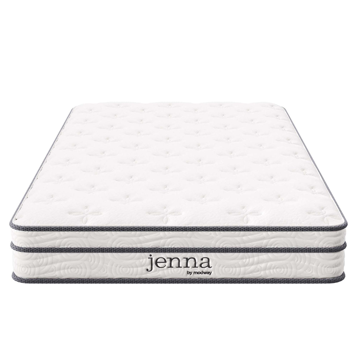 Jenna White 6" Innerspring and Foam Twin Mattress - Ornate Home