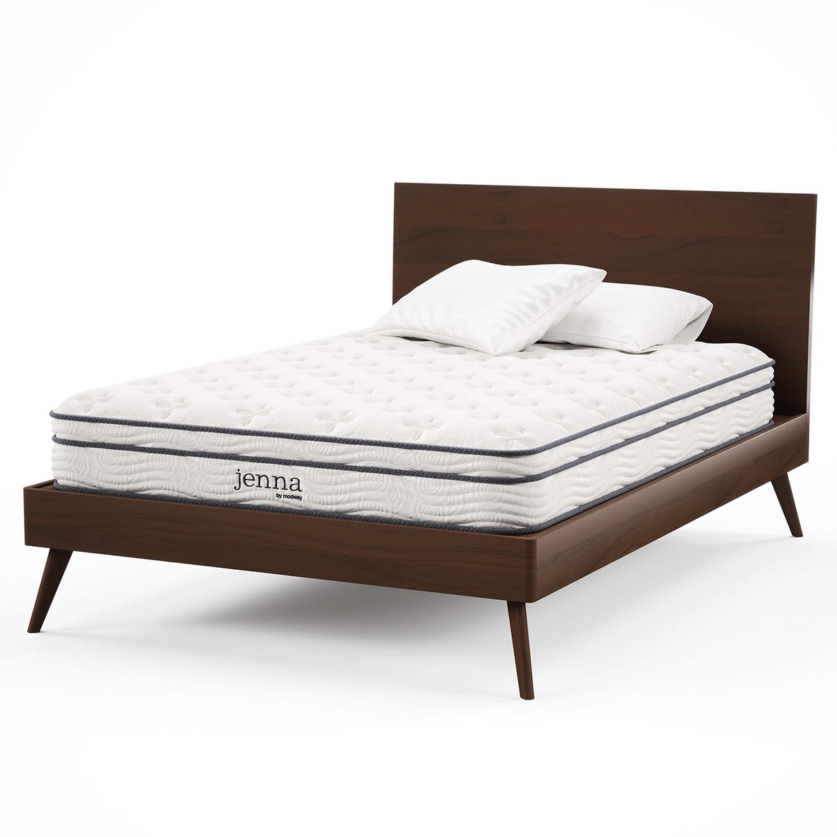 Jenna White 8" Innerspring and Foam Full Mattress - Ornate Home