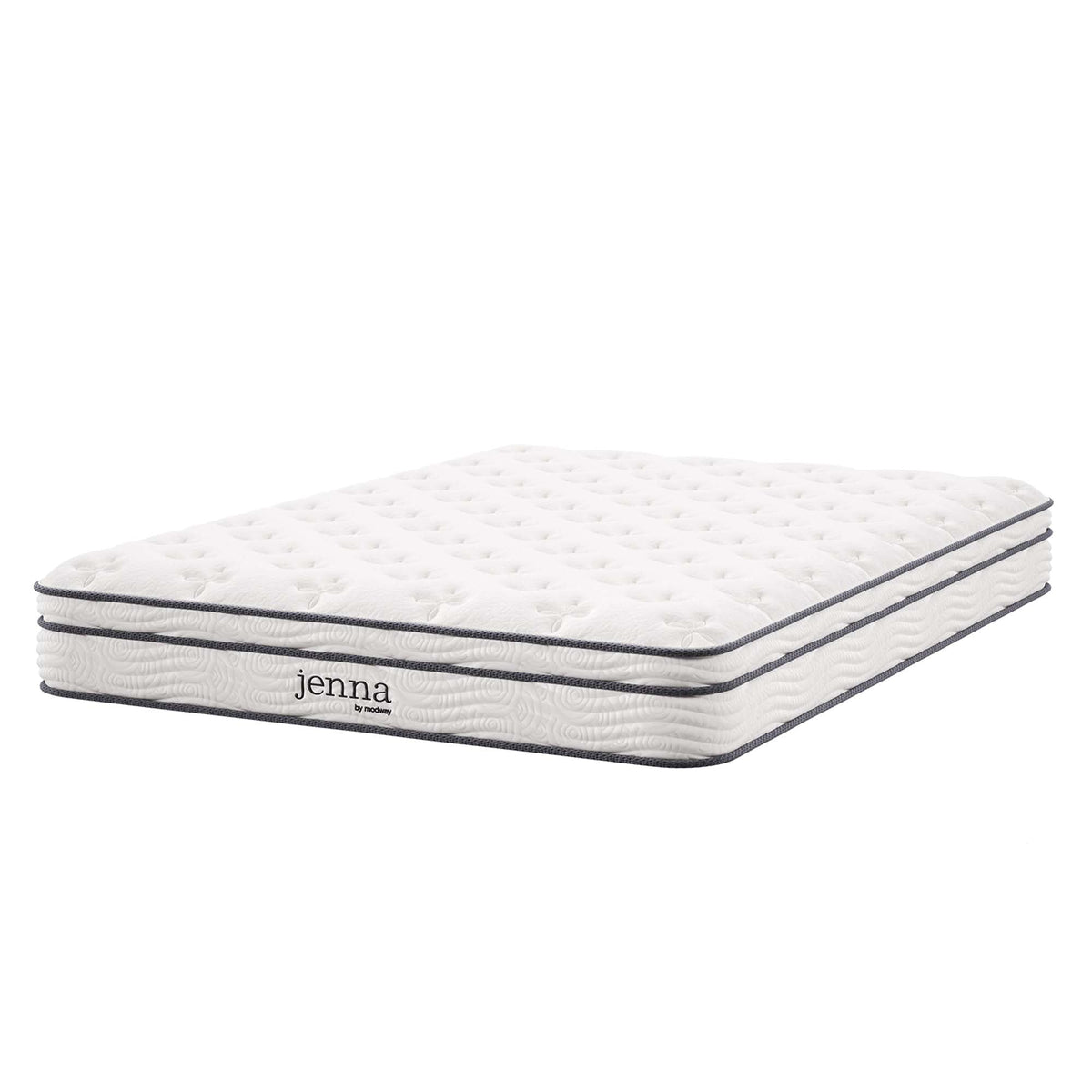 Jenna White 8" Innerspring and Foam Full Mattress - Ornate Home