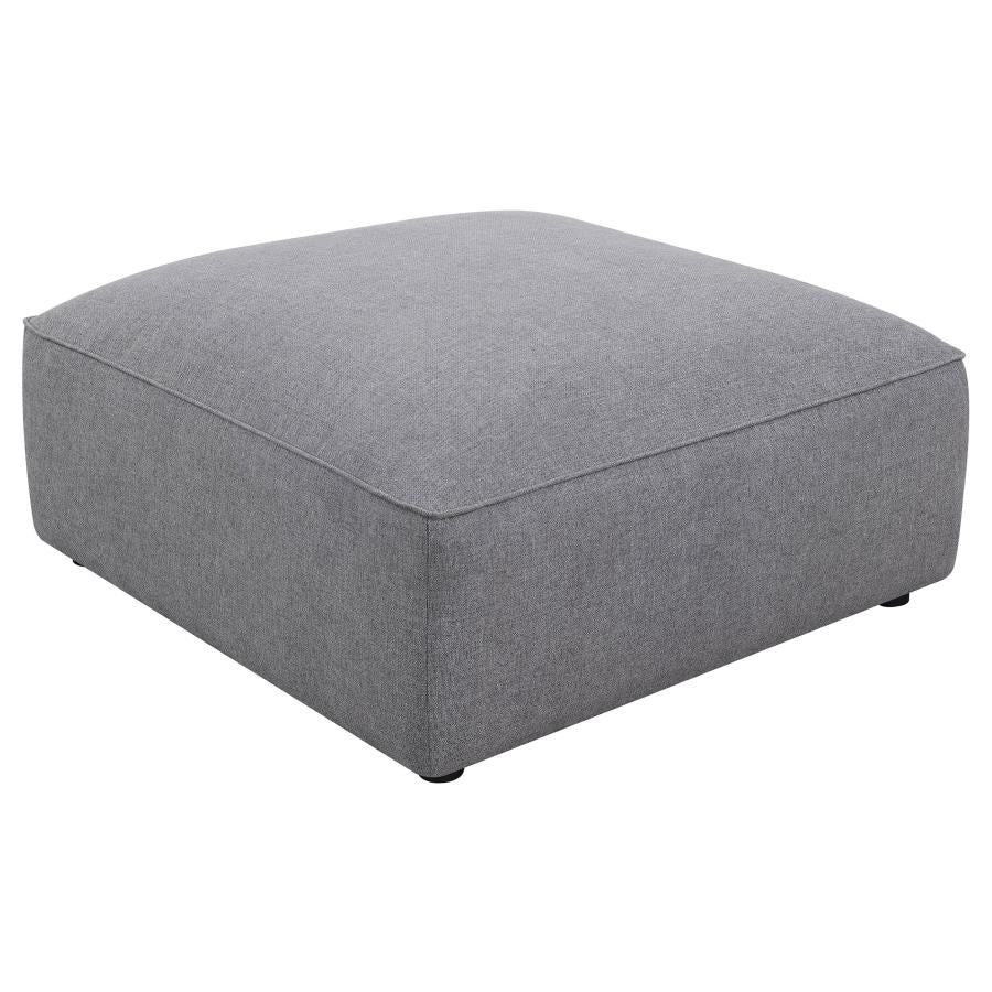 Jennifer Grey Square Upholstered Ottoman - Ornate Home