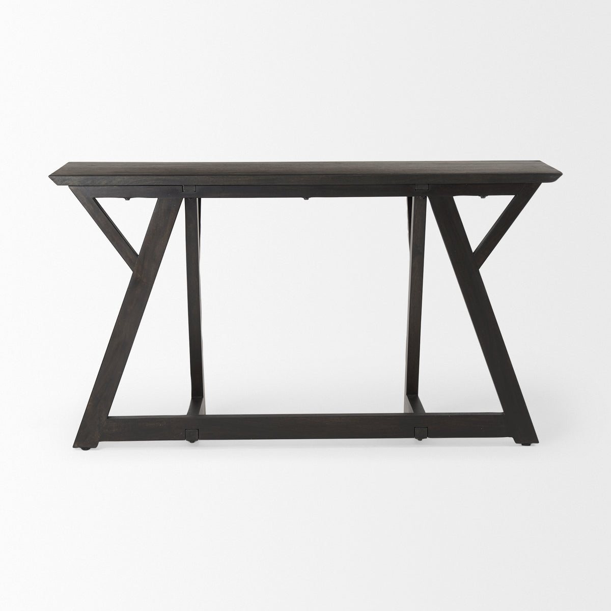 Jennings Dark Brown Wood Console Table - Ornate Home