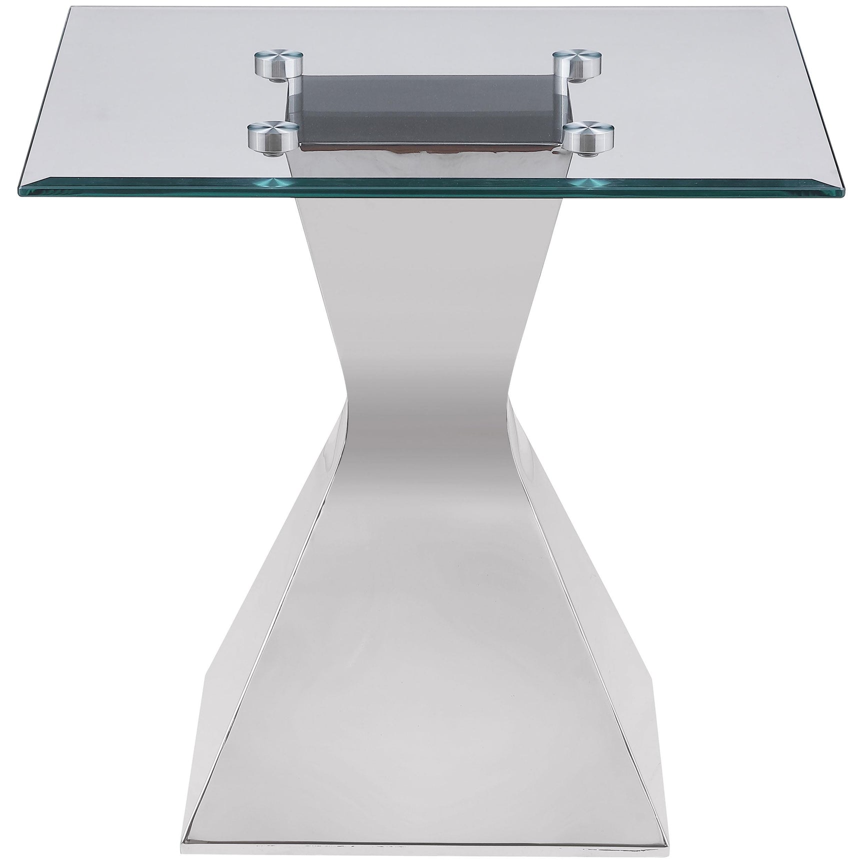 Jenny Chrome 2-piece Rectangular Coffee and End Table Set - Ornate Home