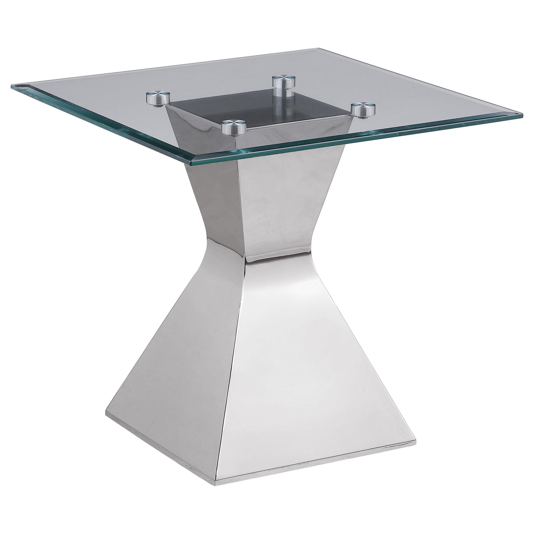 Jenny Chrome 3-piece Rectangular Coffee and End Table Set - Ornate Home