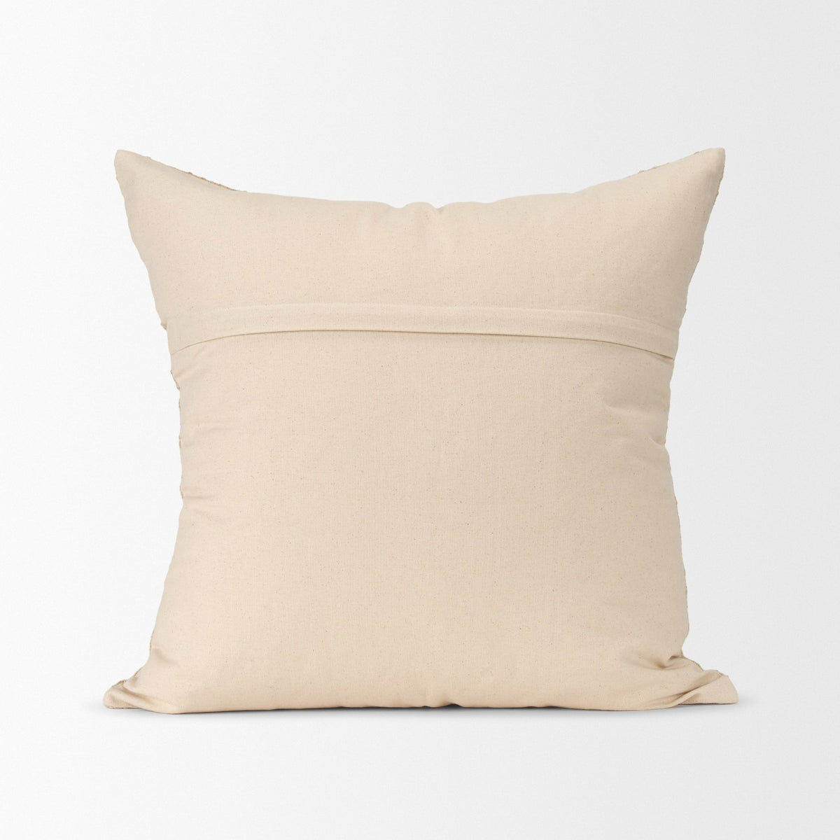 Jeren Beige 22x22 Cotton Linen Square Pillow Cover - Ornate Home