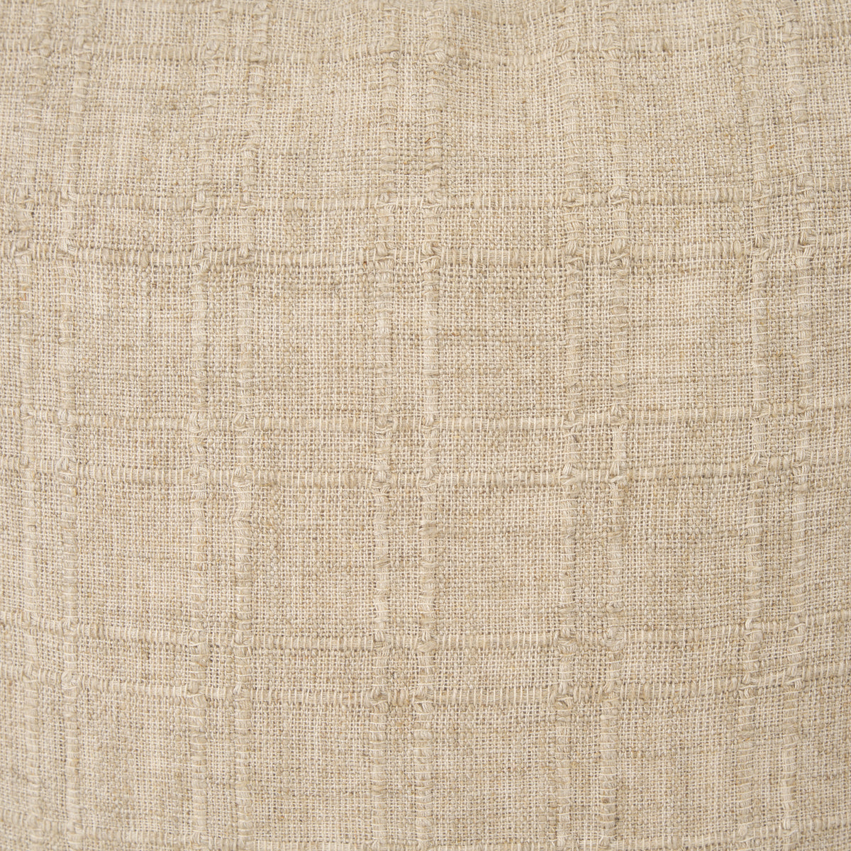 Jeren Beige 22x22 Cotton Linen Square Pillow Cover - Ornate Home