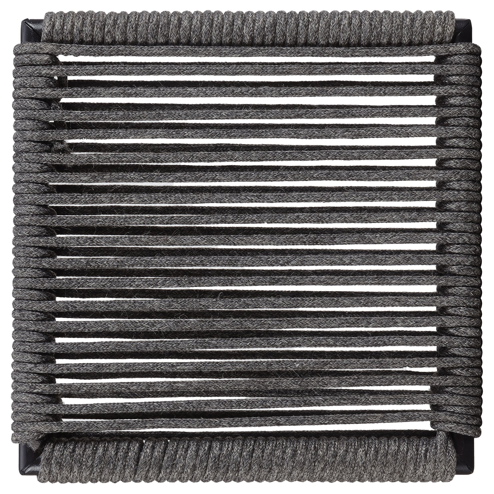 Jerome Charcoal Woven Rope Metal Bar Chair (Set of 2) - Ornate Home