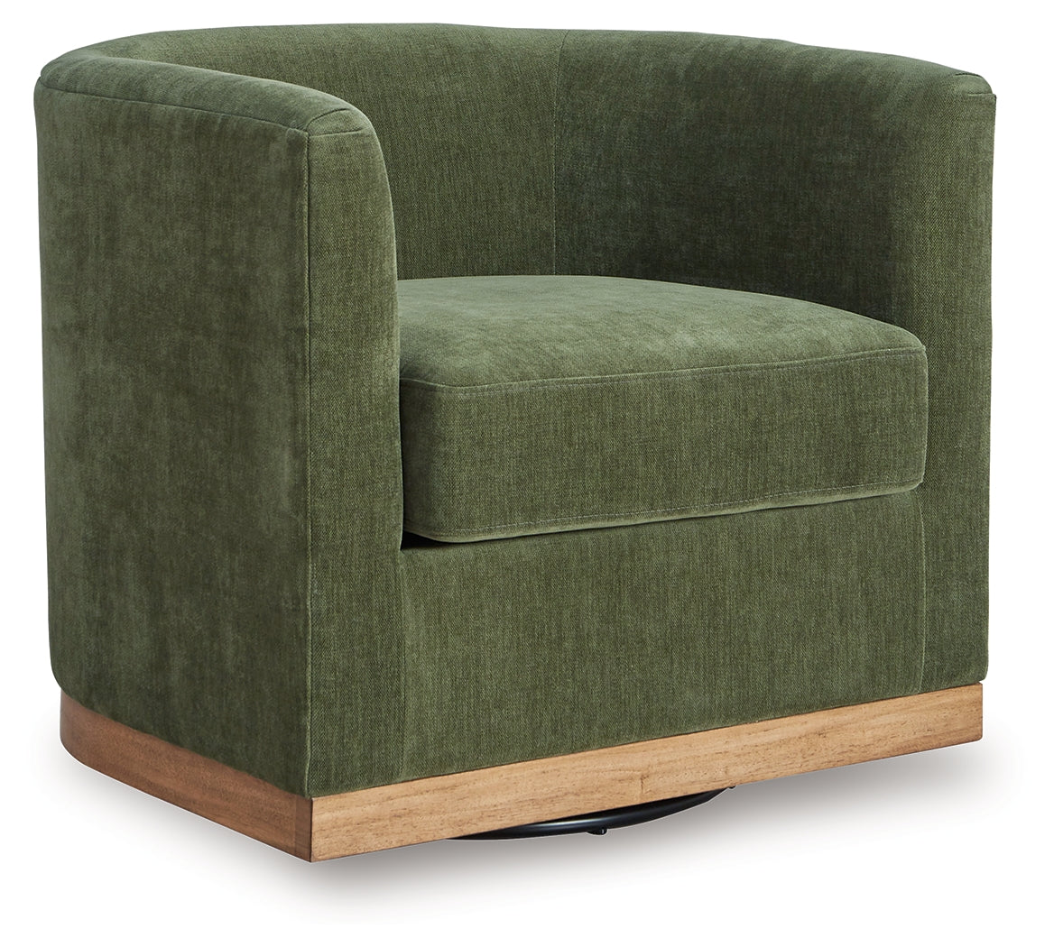 Jersonlow Forest Green Swivel Chair (Online Special Price) - Ornate Home