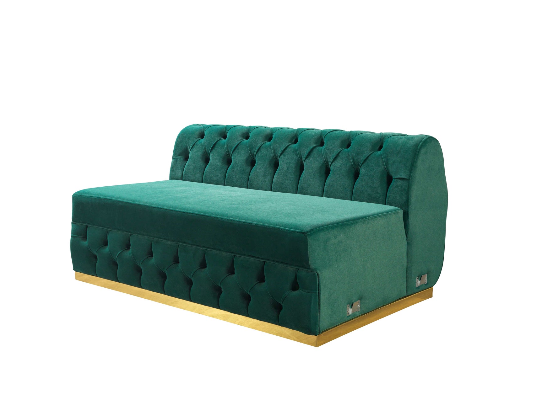 Jess Green Velvet Double Chaise "U" Shape Sectional Sofa - Ornate Home