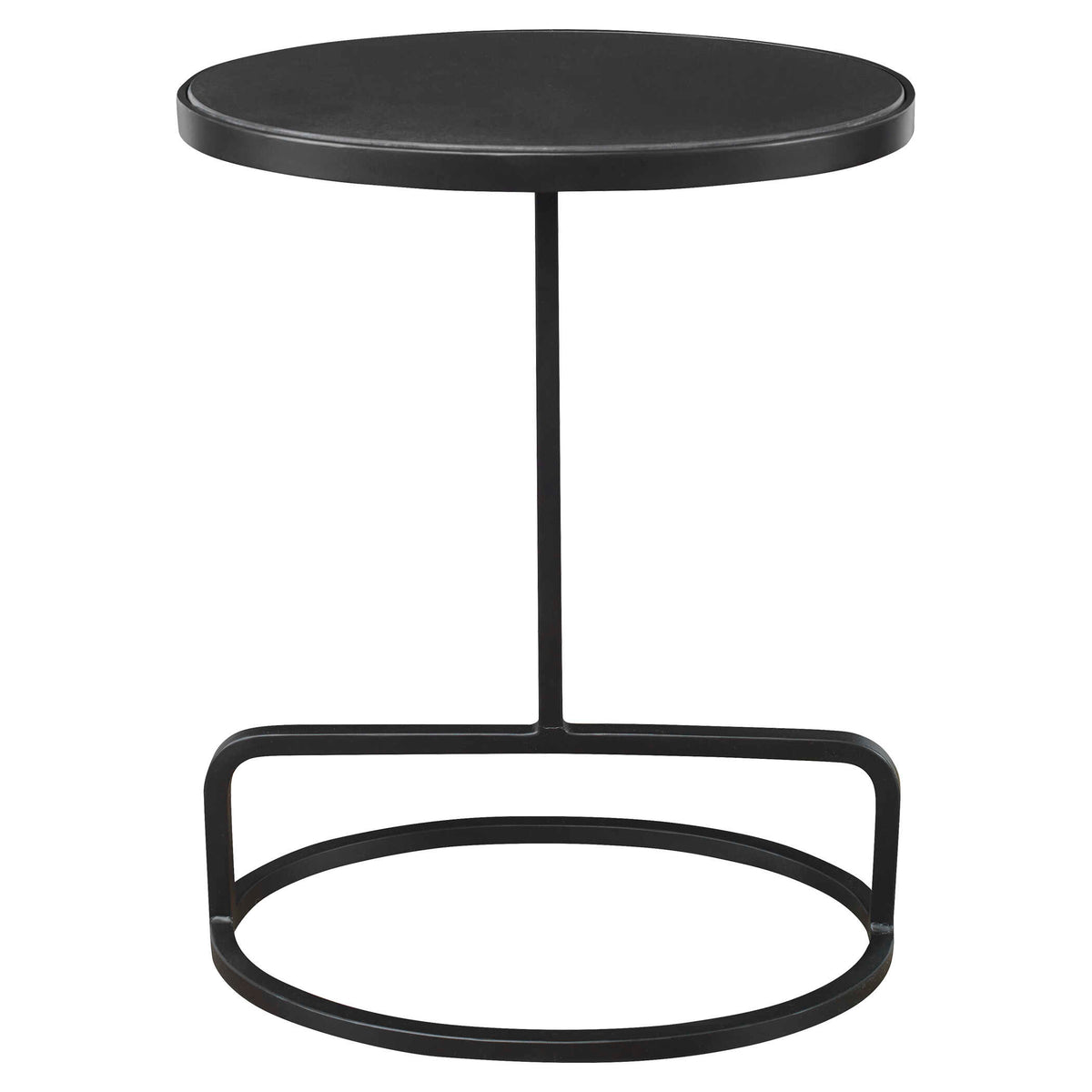 Jessenia Black Marble Accent Table - Ornate Home