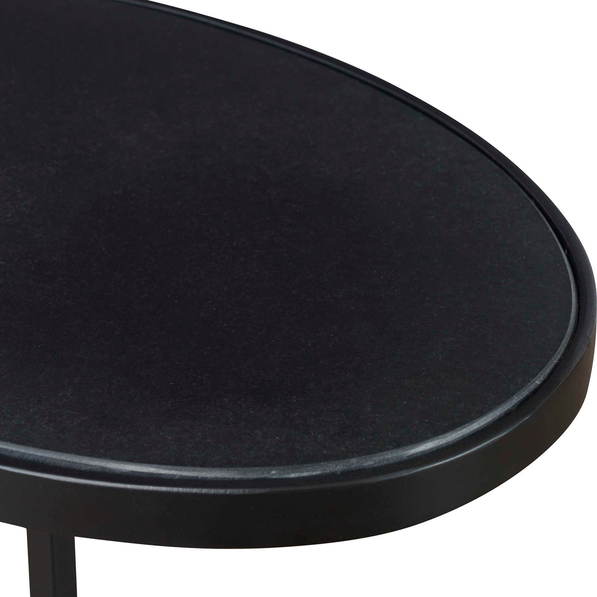 Jessenia Black Marble Accent Table - Ornate Home