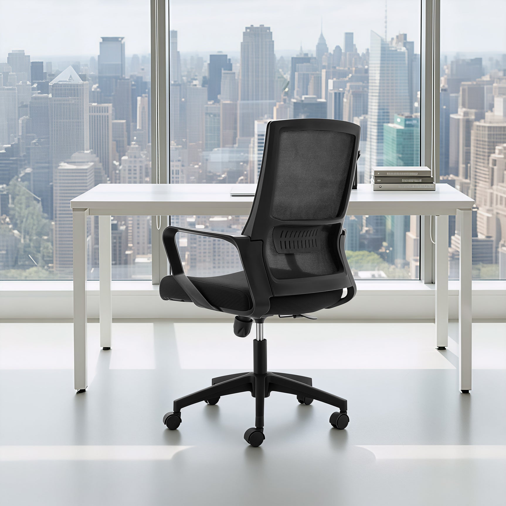 Jett Black Low Back Office Chair - Ornate Home