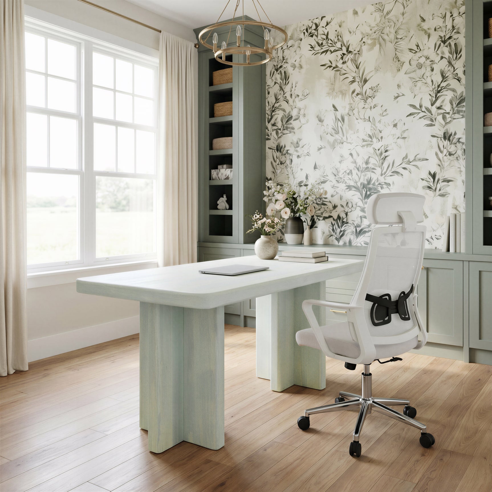 Jett Light Gray High Back Office Chair - Ornate Home