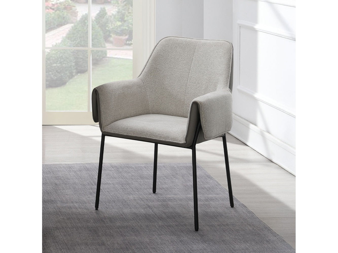 Jirina Beige Arm Chair (Set of 2) - Ornate Home