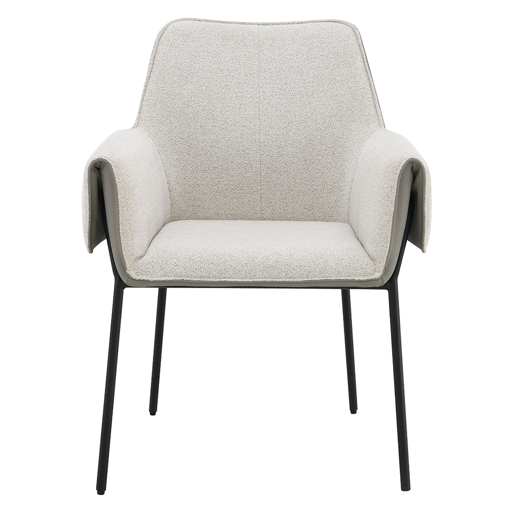 Jirina Beige Arm Chair (Set of 2) - Ornate Home