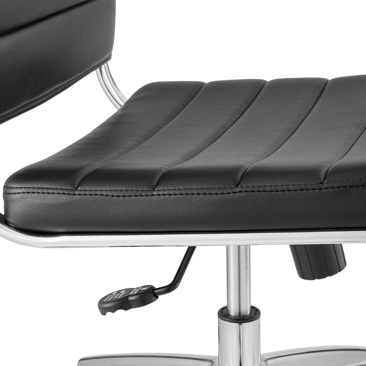 Jive Black Armless Mid Back Office Chair - Ornate Home