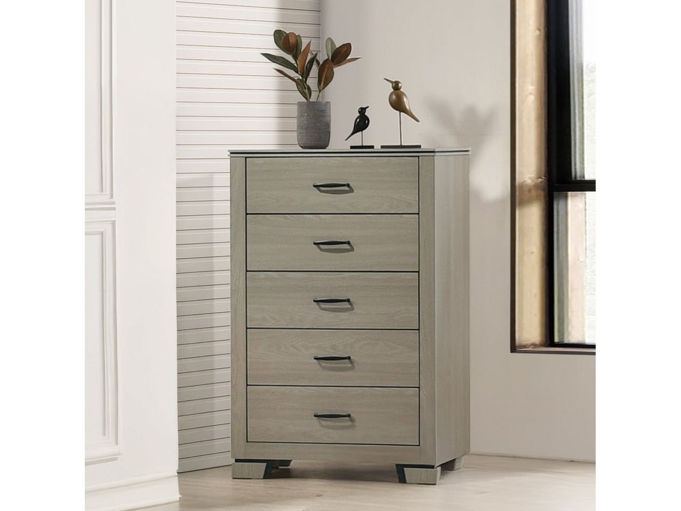 Joanna Weathered Gray Chest - Ornate Home