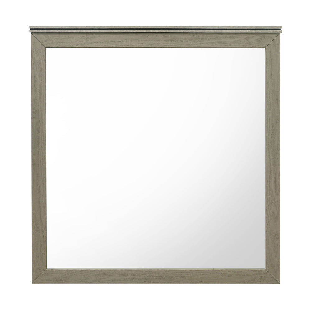 Joanna Weathered Gray Mirror - Ornate Home