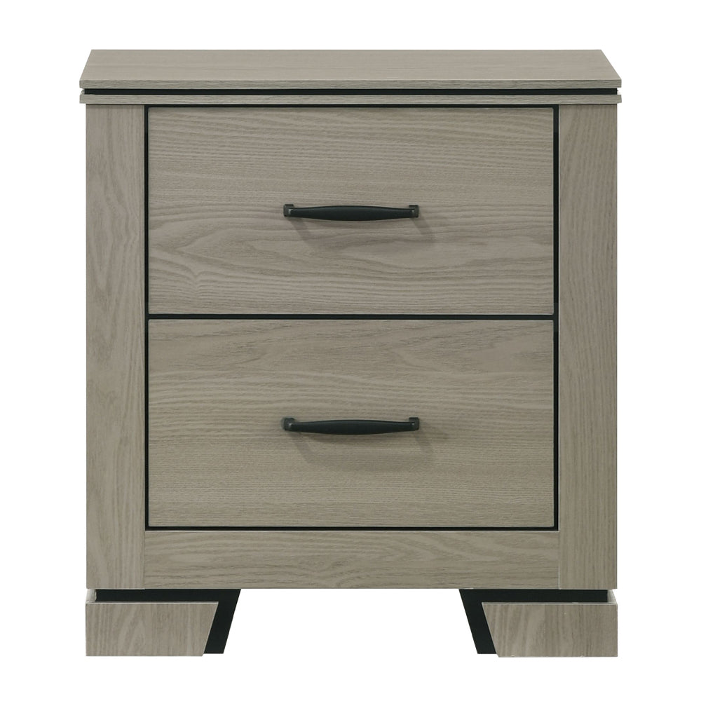 Joanna Weathered Gray Nightstand - Ornate Home