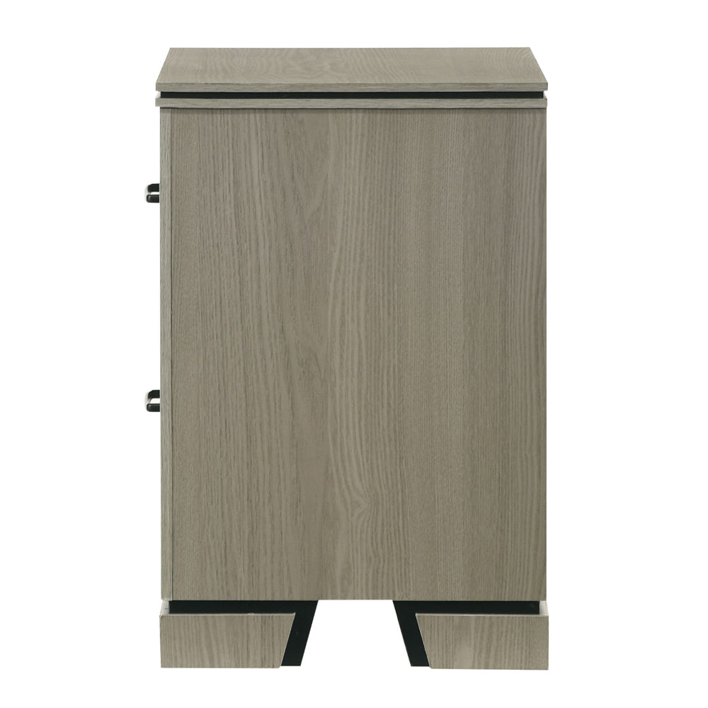 Joanna Weathered Gray Nightstand - Ornate Home