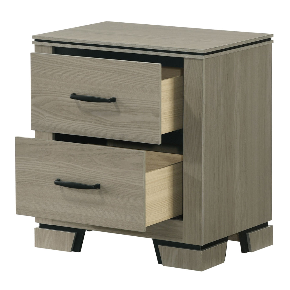 Joanna Weathered Gray Nightstand - Ornate Home