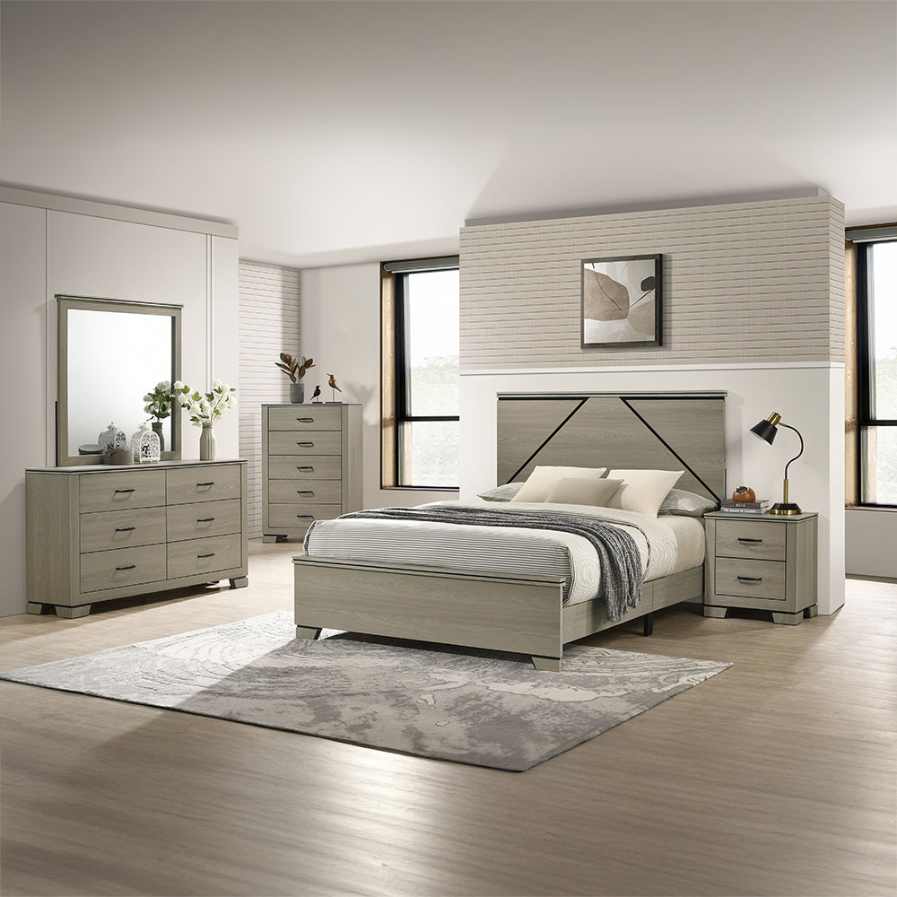 Joanna Weathered Gray Nightstand - Ornate Home