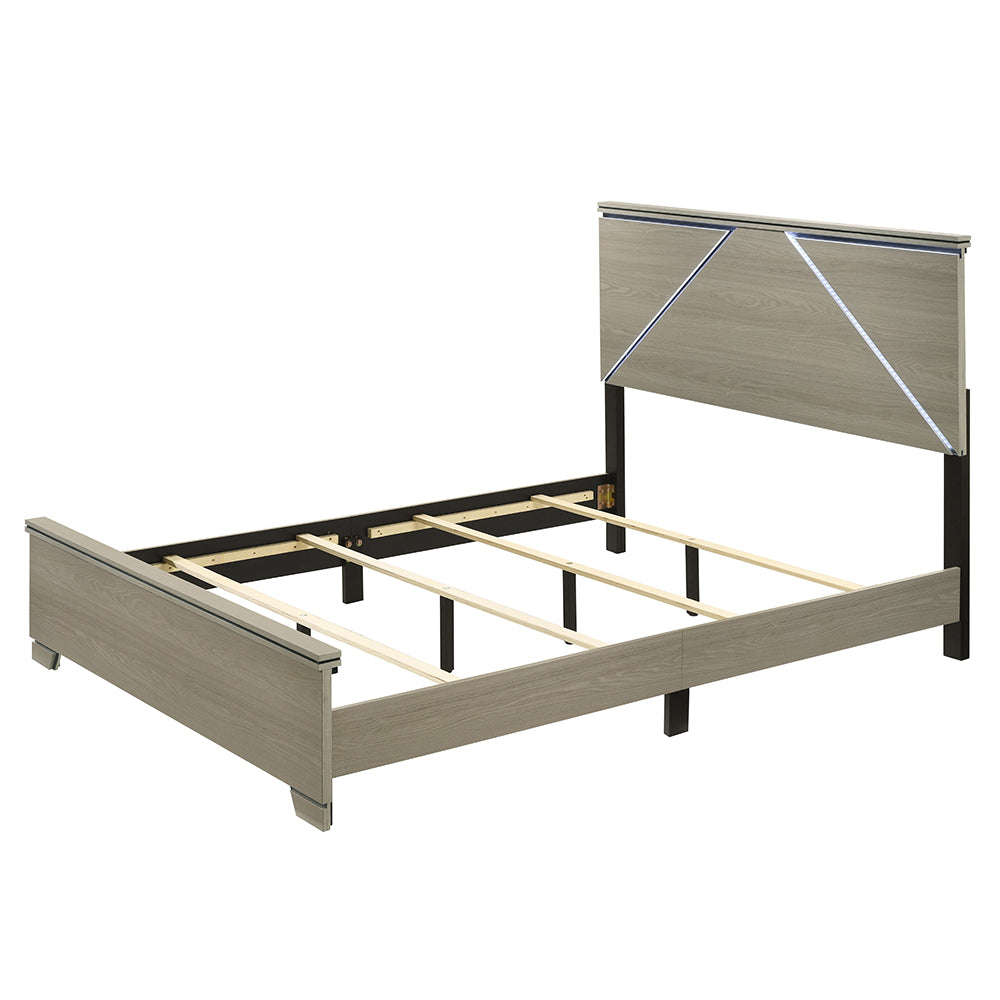 Joanna Weathered Gray Queen Bed - Ornate Home