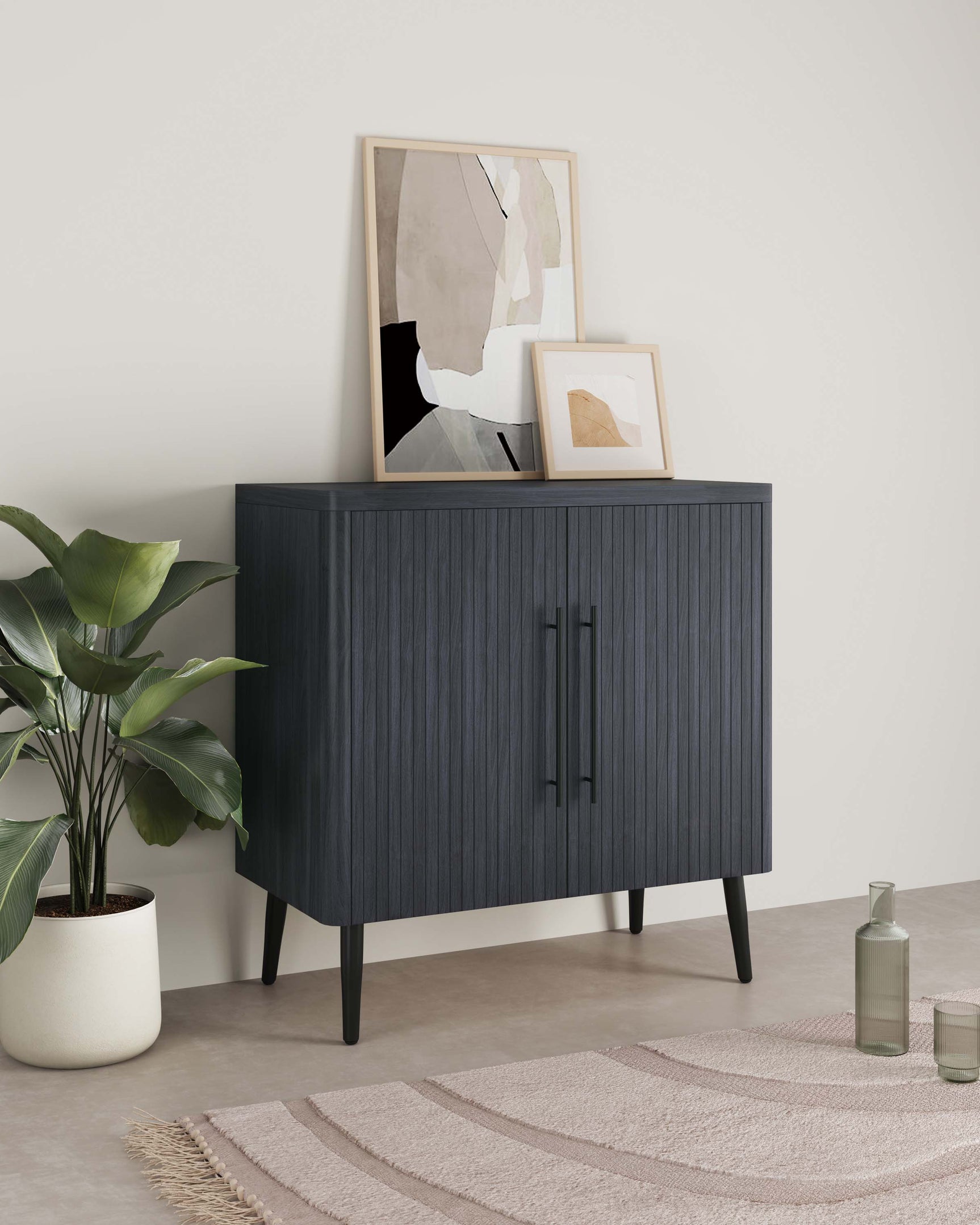 Jodie Accent Cabinet in Charcoal Grey - Ornate Home