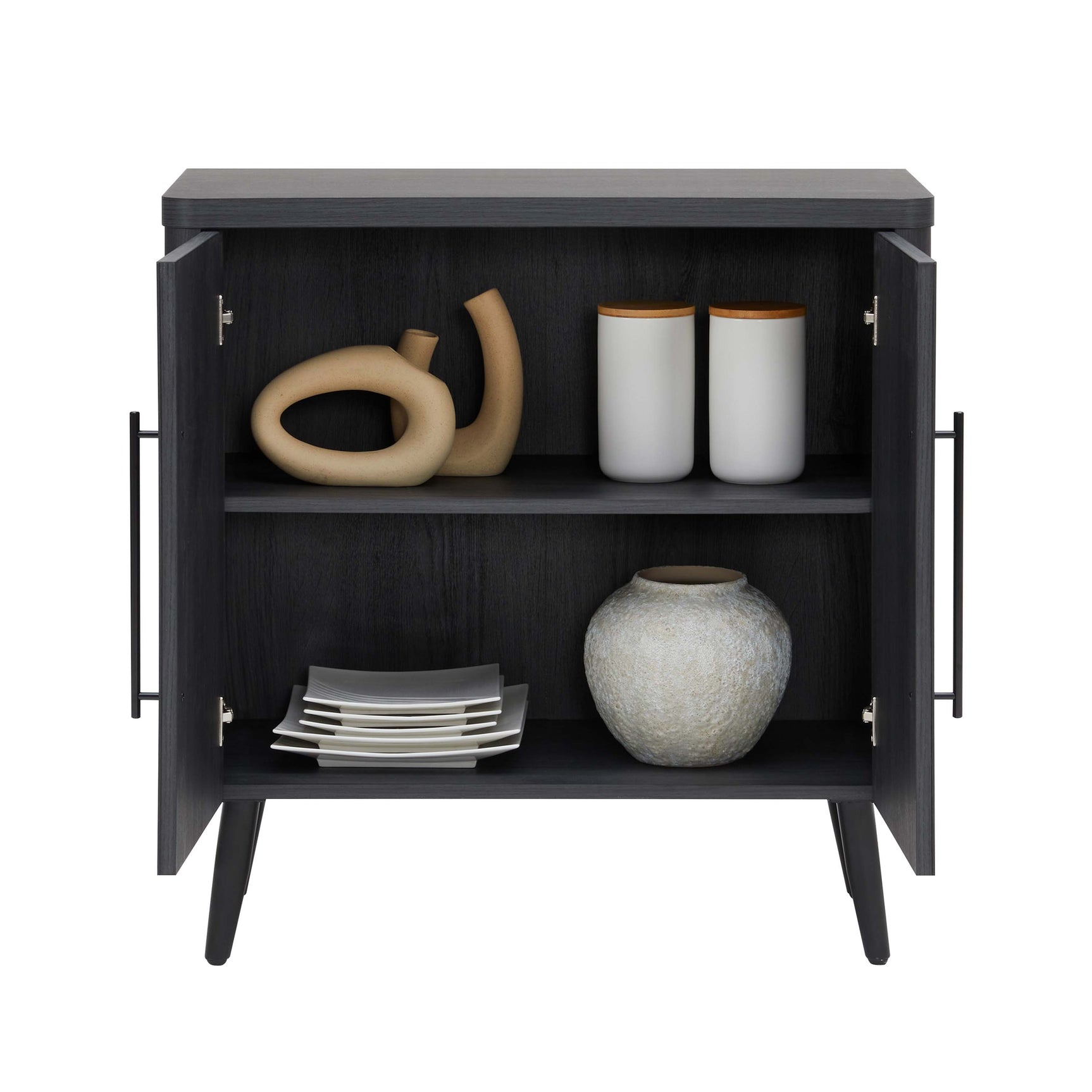 Jodie Accent Cabinet in Charcoal Grey - Ornate Home